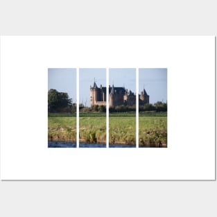 Muiden castle (Muiderslot) is a 14th-century castle. It is located at the mouth of the Vecht river. Sunny autumn day. Posters and Art